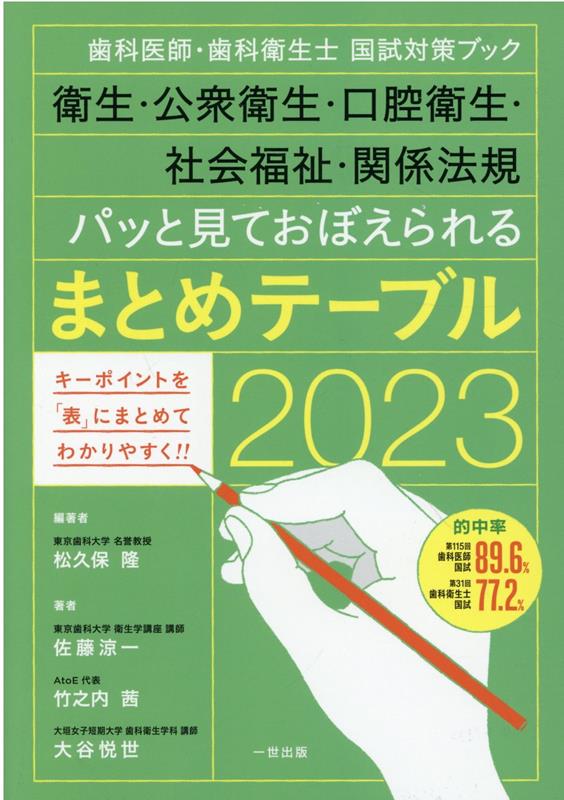 パッと見ておぼえられるまとめテーブル（2023）