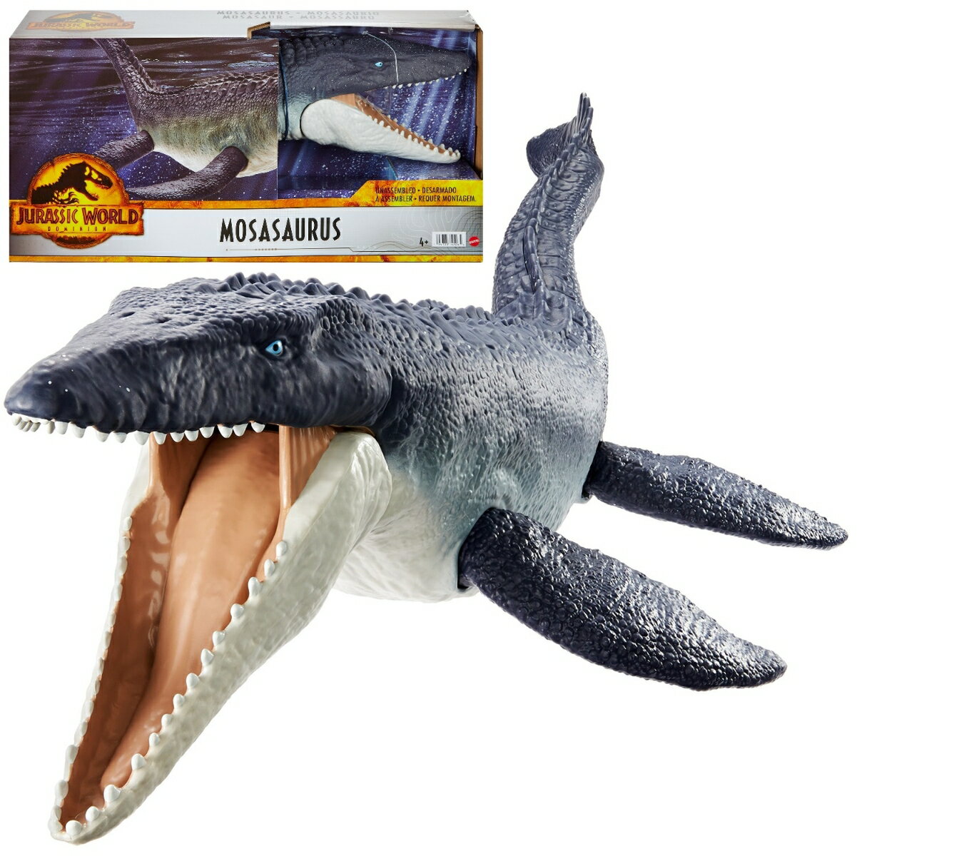 【マテル デジタル特典対象商品】マテル ジュラシックワールド（JURASSIC WORLD） 海の覇者！モササウルス 【全長：約75cm】【4才〜】 HNJ56