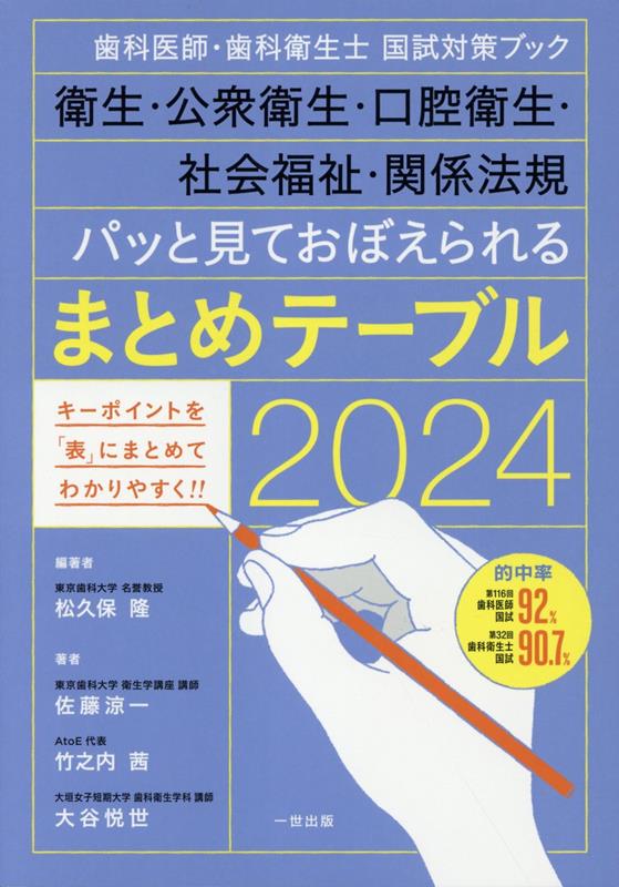 パッと見ておぼえられるまとめテーブル（2024）