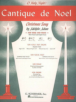 【輸入楽譜】アダン, Adolphe Charles: おお、ホーリー・ナイト 変ホ長調版(高声用)(仏語・英語)