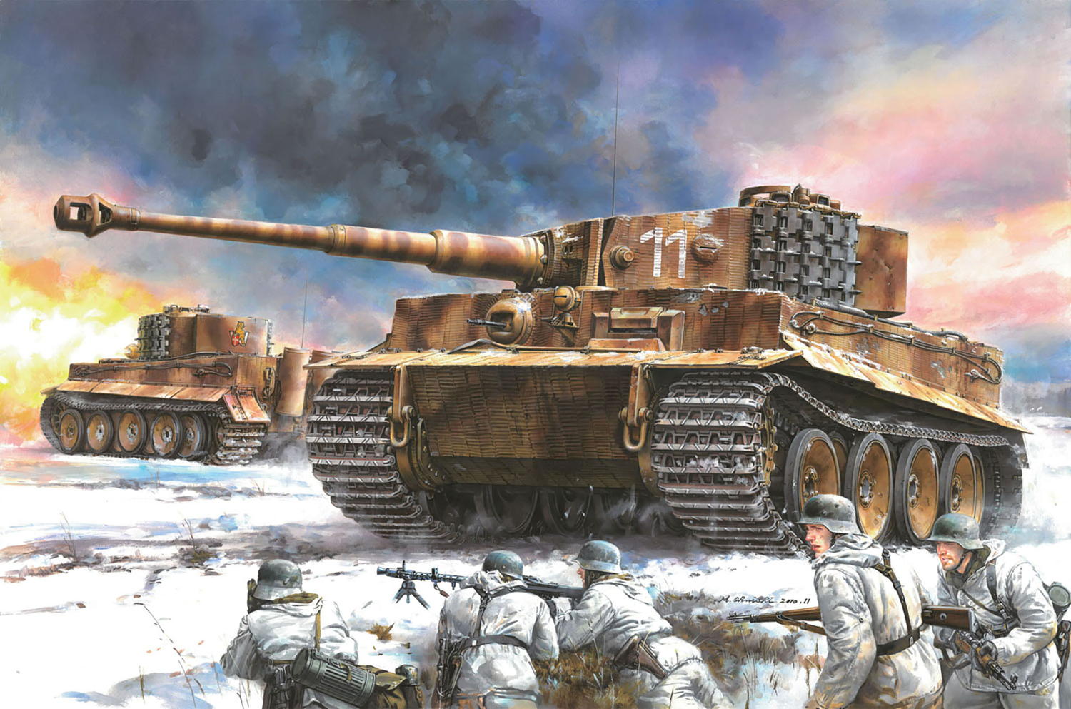 1/35 WW.II ドイツ軍 ティーガーI型中期型 ツィンメリットコーティング仕様 第506重戦車大隊 東部戦線1944 マジックトラック/アルミ砲身/3Dプリントマズルブレーキ付属 【DR6624UG】 (プラモデル)