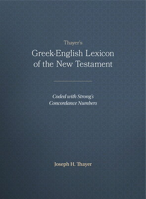 For over a century, "Thayer's" has been lauded as one of the best New Testament lexicons available. Both accessible and thorough, it is a work suited for the student of New Testament Greek. "Thayer's" provides dictionary definitions for each word and relates each word to its New Testament usage and categorizes its nuances of meaning. Its exhaustive coverage of New Testament Greek words, as well as its extensive quotation of extra-biblical word usage and the wealth of background sources consulted and quoted, render "Thayer's" an invaluable resource.