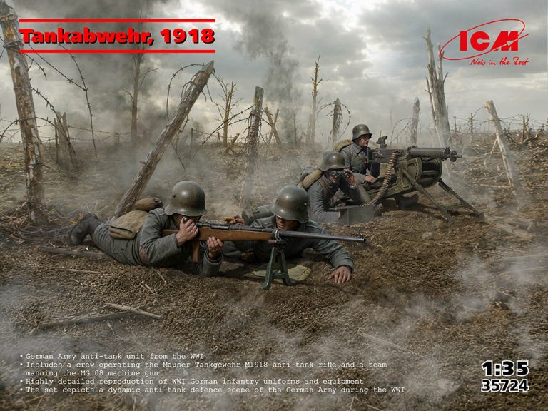 1/35 WWI ドイツ陸軍対戦車部隊 1918 【35724】 (プラモデル)