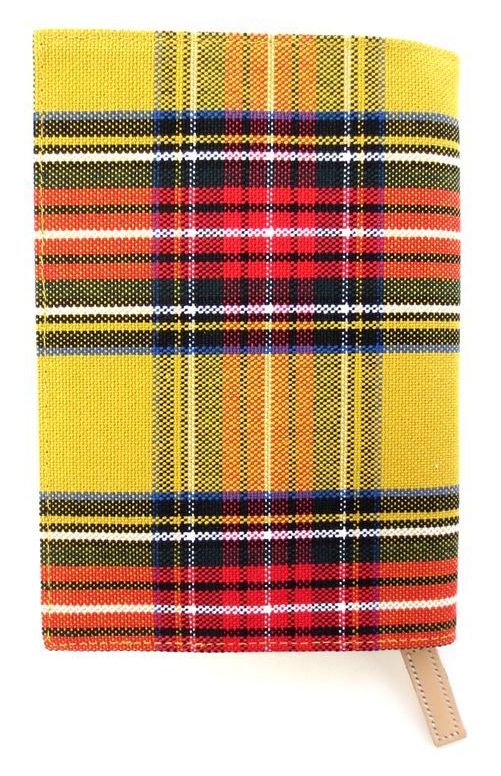 文庫版 Tチェック 国産帆布ブックカバーMU