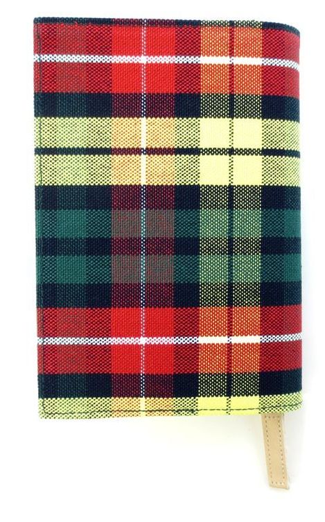 文庫版 Tチェック 国産帆布ブックカバーML