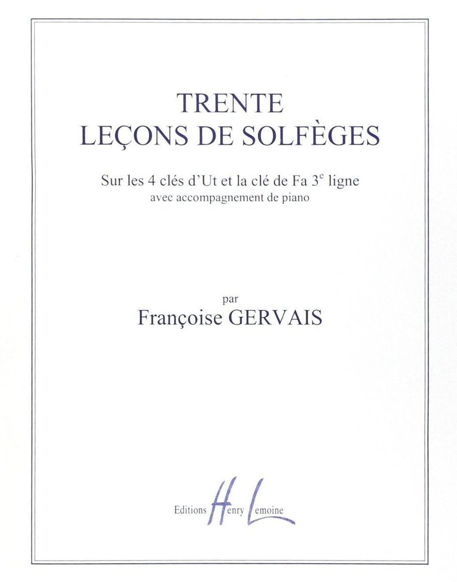 【輸入楽譜】ジェルヴェ, Francoise: ジェルヴェの30の視唱