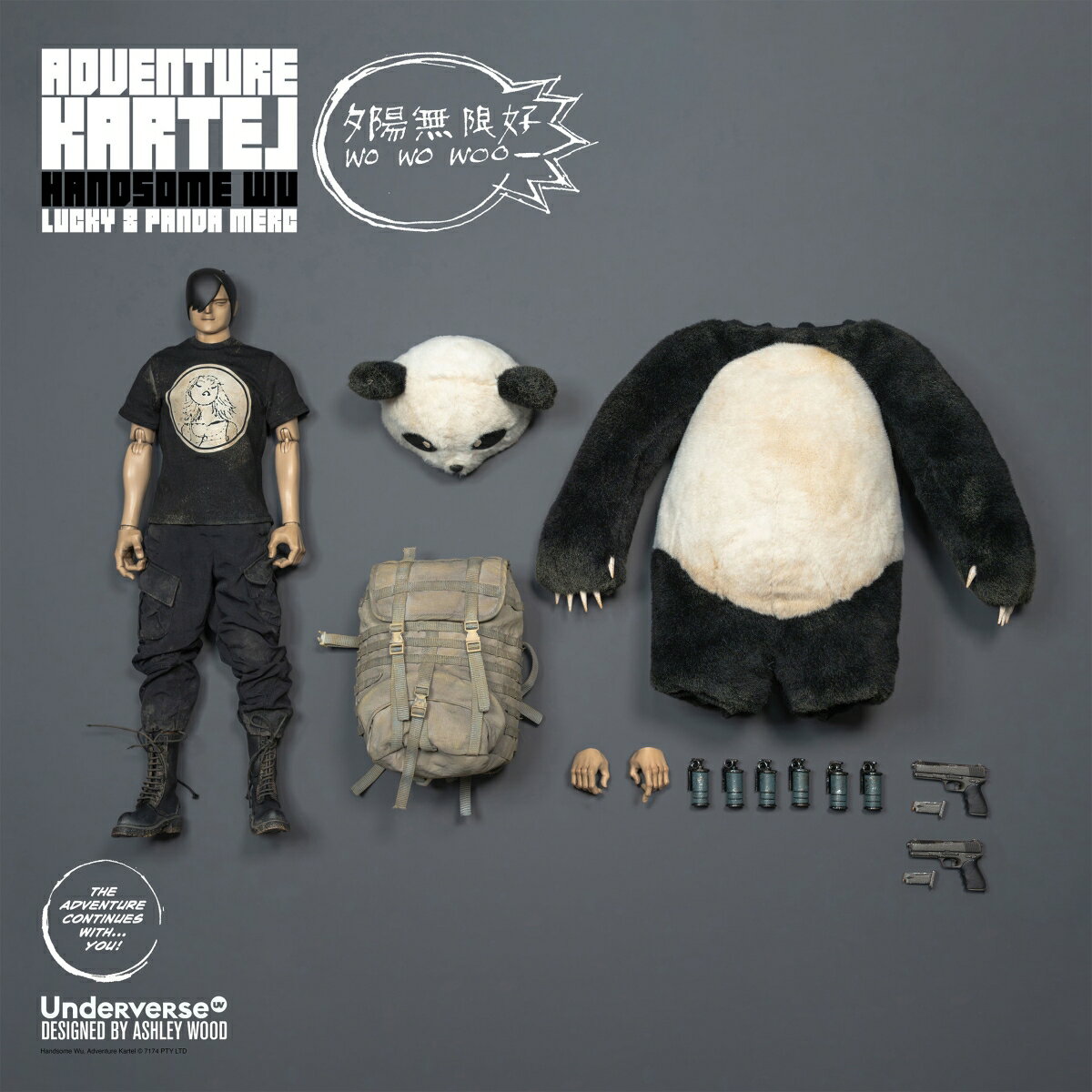 Underverse Adventure Kartel(アドベンチャーカルテル) DIRTY BOI PANDA HANDSOME WU(ダーティー・ボーイ・パンダ・ハンサム・ウー) 1/6スケール可動フィギュア 【31672135】 (フィギュア)