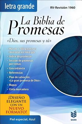 Biblia de Promesas Letra Grande Piel ESP. Azul C/Indice SPA-BIBLIA DE PROMESAS LETRA G [ RV 1960 ]