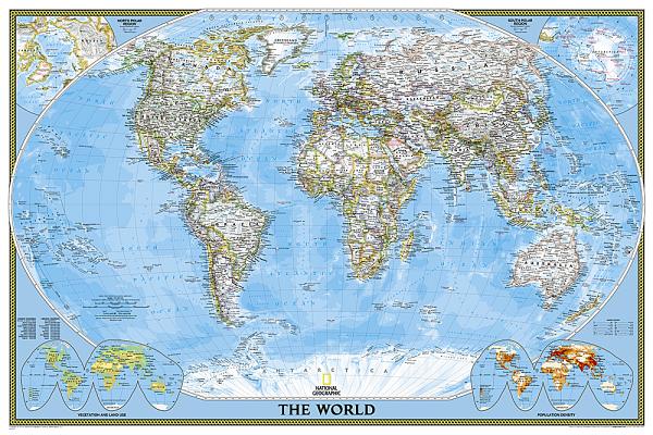 National Geographic World Wall Map - Classic (Poster Size: 36 X 24 In) MAP-NATL GEOGRAPHIC WORLD WALL （National Geographic Reference Map） 