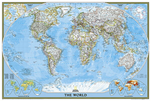 National Geographic World Wall Map - Classic (Poster Size: 36 X 24 In) MAP-NATL GEOGRAPHIC WORLD WALL （National Geographic Reference Map） [ National Geographic Maps ]