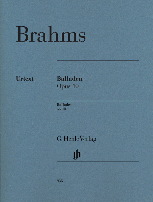 ブラームス, Johannes: 4つのバラード Op.10/原典版/Eich編/Vogt運指 