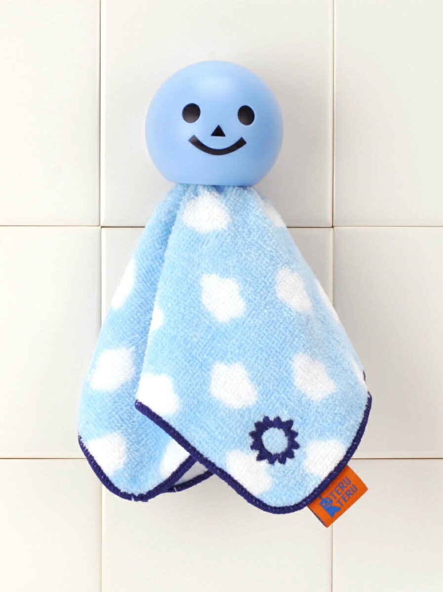 テルテル フック＆ミニタオル　ハレテル ブルー