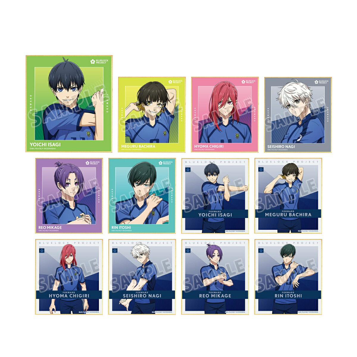 TVアニメ『ブルーロック』 描き下ろしイラスト 試合前の準備中ver. トレーディングミニ色紙(単位/BOX)【グッズ】