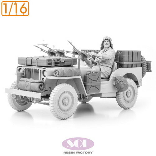 SOL MODEL 1/16 WWII イギリス SAS 1/4トン4x4パトロールカー コンバージョンキット Ver.2(タコム用) 【MM1009】 (プラモデル)