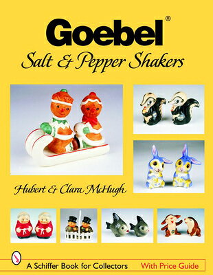 Displays the wide variety of charming salt and pepper shakers produced by Goebel Porzellanfabrik of Germany from the 1920s through the 1980s. Shakers and condiment sets in the form of animals, birds, fish, people, flowers, fruits and vegetables, and more are shown. Includes identification numbers, trademark information, artist names, collector tips, and current values.