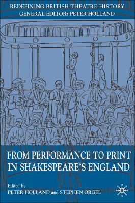 Early modern theater was a diverse and richly textured world of performances, both scripted and improvised. Our evidence about it, however, depends almost entirely on texts: a small number of descriptions, a very few manuscripts, and a substantial number of published plays. In this collection, a group of innovative and original theater historians considers both the process and the implications of the transformation of staged drama into reading texts--a complex process, not at all direct or unmediated, with broad implications for the developing concept of drama, the changing cultural and commercial status of theater, and the history of the book.