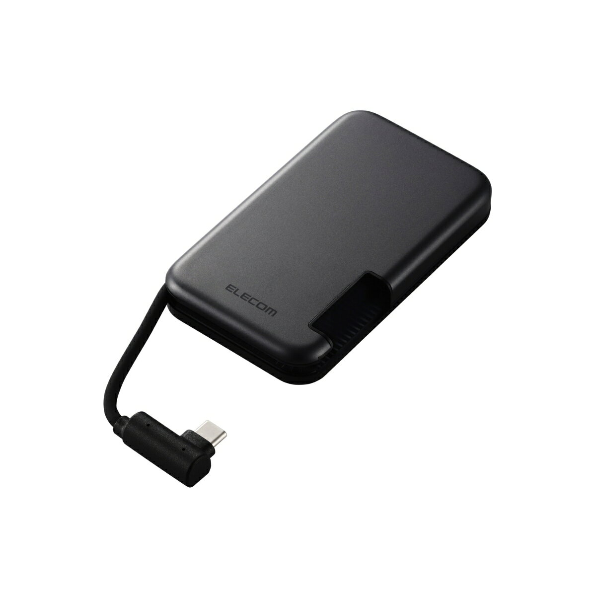 エレコム 外付けSSD 250GB USB3.2(Gen2) Type-C ケーブル一体型 iPhone15 / 15Pro 対応 ESD-EPB0250GBK
