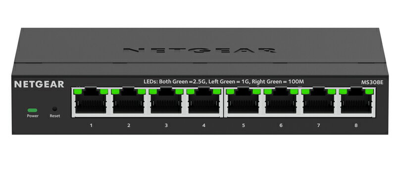 MS308E マルチギガ(2.5G)8ポート アンマネージ・プラススイッチ