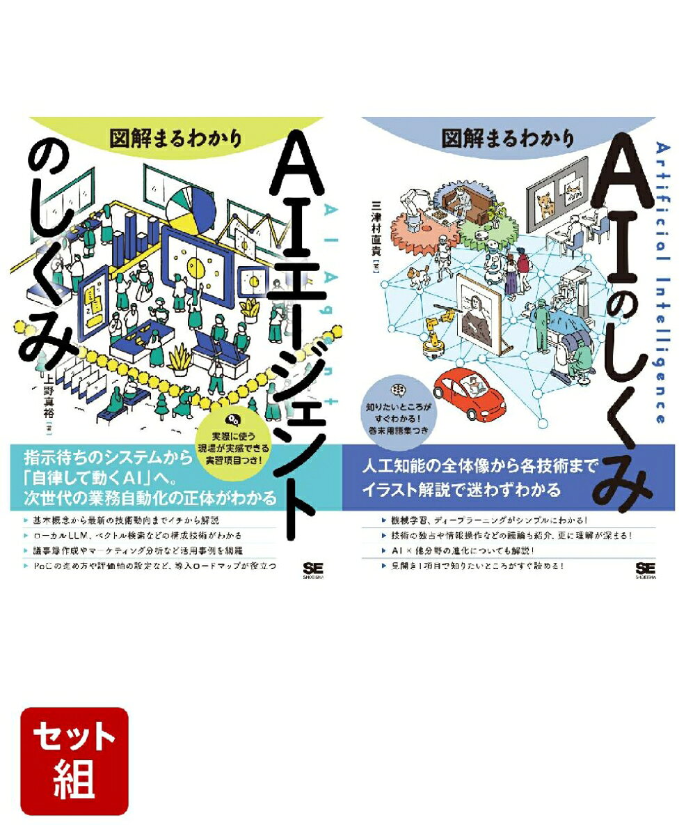 AIエージェントの基本から最新技術まで
図解で一気に身につく！

2024年以降、急速に注目を集めている「AIエージェント」。
生成AIを活用した次世代の業務自動化・意思決定支援技術として、企業や組織に導入が進んでいます。
これからもその傾向は加速し、より身近に、どんな企業でも取り入れる技術となっていくでしょう。
本書では、AIエージェントの基本概念から最新動向、ビジネス導入事例、さらにはAIエージェントを構成する技術までを網羅的に解説。
実務者・企画担当者・エンジニアの誰もが、この一冊で「何ができるか」「どう始めるか」がわかるようになります。

本書では見開きで1つのテーマを取り上げ、図解をまじえて解説しています。
最初から順に読んで体系的な知識を得るのはもちろん、
気になるテーマやキーワードに注目しながら読むなど、さまざまな用途に合わせて活用できます。