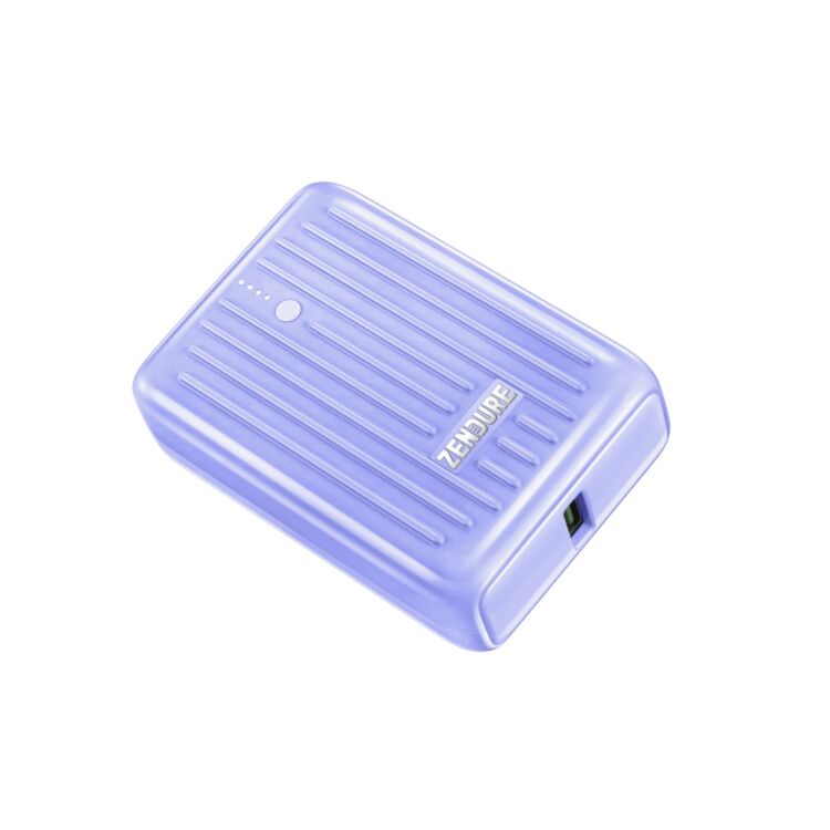 ＜モバイルバッテリー／ZENDURE＞SuperMini パープル 10000mAh USB-PD20W充電対応／QC3.0互換 コンパクト軽量 2ポート搭載 パススルー給電対応