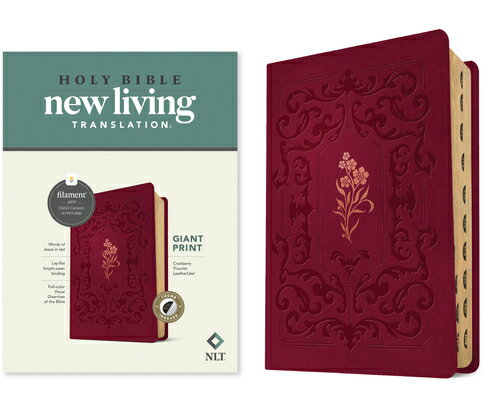 楽天楽天ブックスNLT Giant Print Bible, Filament-Enabled Edition （Leatherlike, Cranberry Flourish, Indexed, Red Lette NLT GP BIBLE FILAMENT-ENABLED [ Tyndale ]