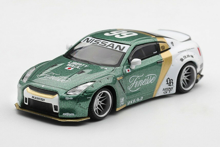 MINI-GT 1/64 LB★WORKS Nissan GT-R R35 タイプ1 カスタム ダックテイル オートフィネス(左ハンドル) 【MGT01093-L】 (ミニカー)