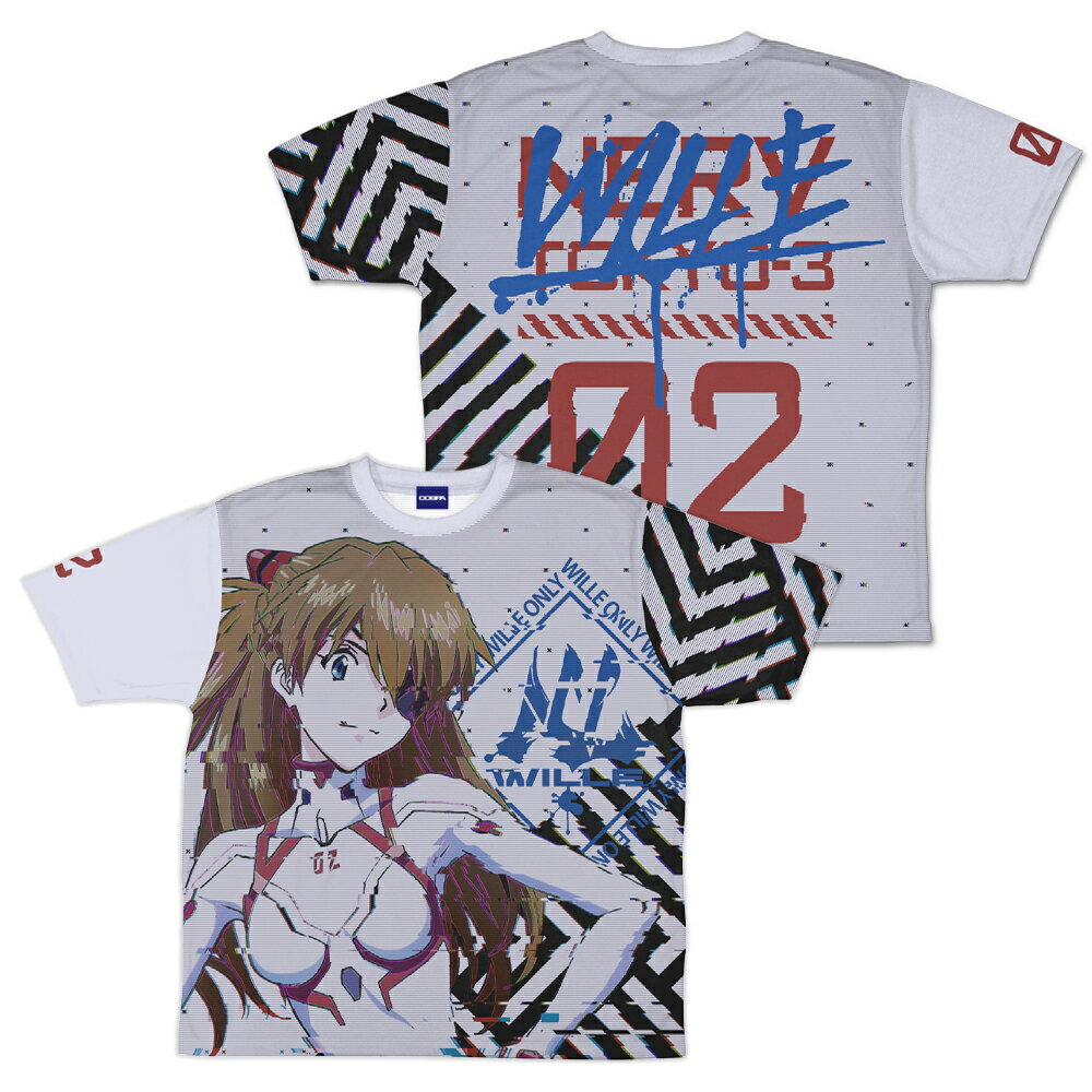 EVANGELION 式波・アスカ・ラングレー 両面フルグラフィックTシャツ WILLE Ver./M