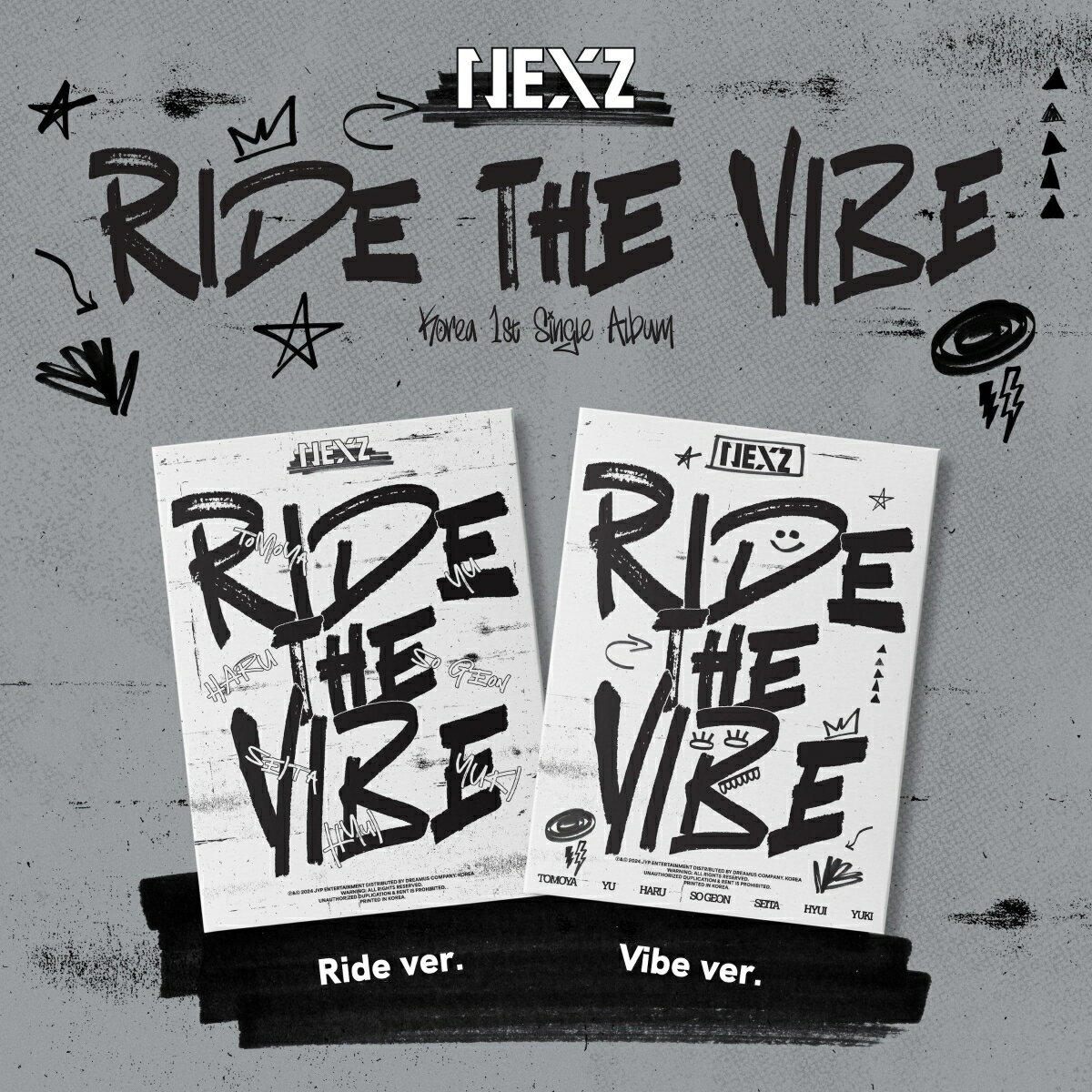 【楽天ブックス限定先着特典+先着特典】Ride the Vibe (Ride ver.／Vibe ver.セット)(楽天ブックス限定フォトカード(ソロ全7種のうちランダムで1種)(2つ)+『Ride the Vibe』発売記念 購入者対象イベント応募抽選用シリアルナンバー入りチラシ(2枚))