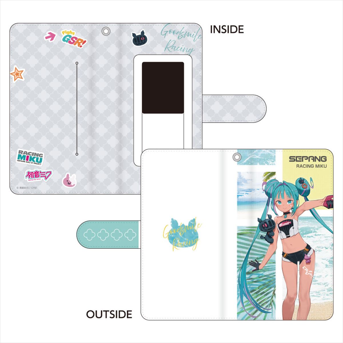 初音ミク GTプロジェクト レーシングミク 2026 セパンVer． 手帳型スマートフォンケース
