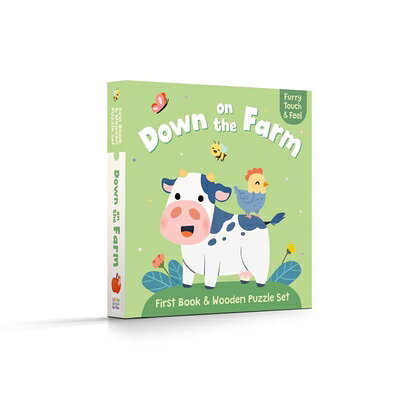 First Book & Wooden Puzzle Set - Down on the Farm 1ST BK & WOODEN PUZZLE SET - D （My First Book & Wooden Puzzle） [ Little Genius Books ]