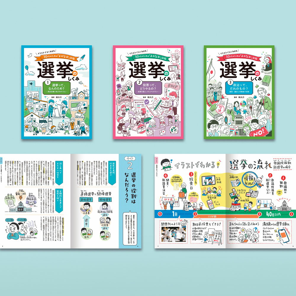 イラストでよくわかる10代のための「よのなか」図鑑選挙のしくみ. 1