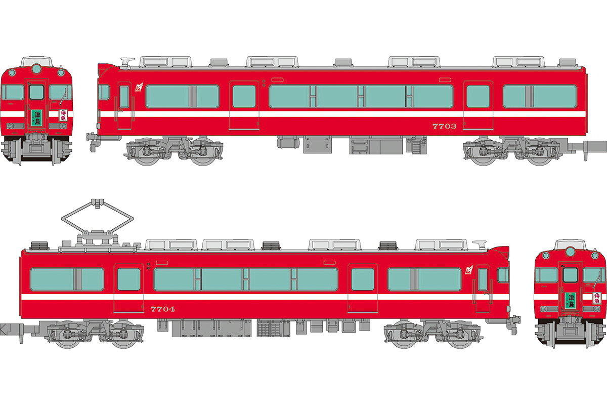 ジオコレ 鉄道コレクション 名古屋鉄道7700系白帯車2両セットA 【332374】 (鉄道模型 コレクション)