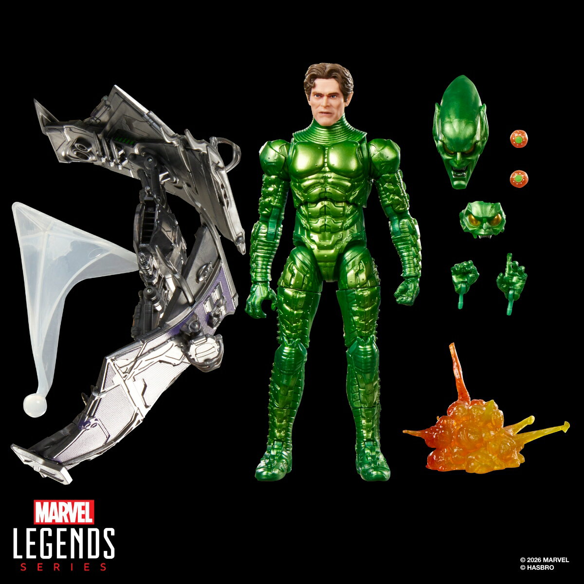 ハズブロ（Hasbro）MARVEL マーベルレジェンド・シリーズ スパイダーマン:ノー・ウェイ・ホーム グリーン・ゴブリン コレクター向け 15 cmサイズ アクションフィギュア G2066 正規品
