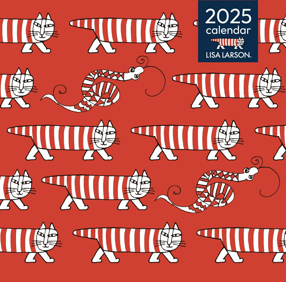 壁掛けカレンダー2025（リサ・ラーソン　デザインコレクション）