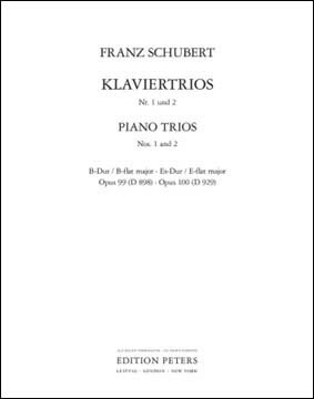 【輸入楽譜】シューベルト, Franz: ピアノ三重奏曲 第1番 Op.99 D 898、第2番 Op.100 D 929
