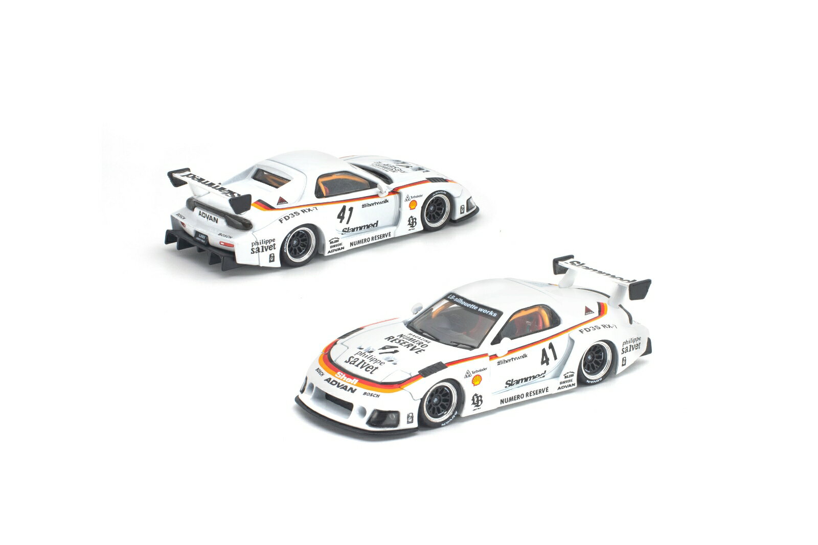POP RACE 1/64 LB スーパーシルエット RX7（FD3S）ホワイト 【PR640528】 (ミニカー)