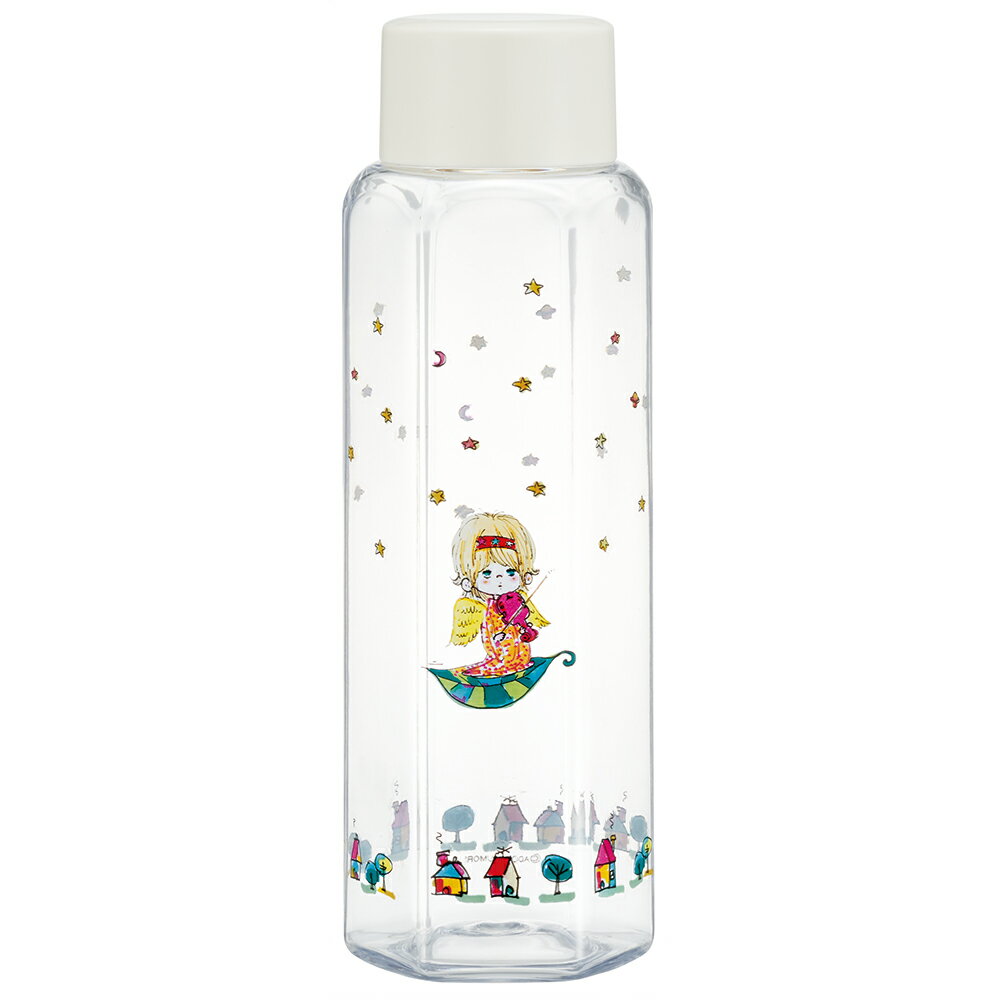 水森亜土　六角 クリアデザイン ボトル 水筒 350ml