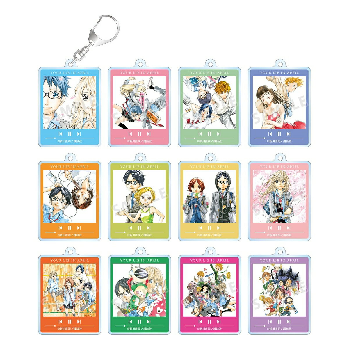 四月は君の嘘トレーディングアクリルキーホルダー(BOX＝12個)
