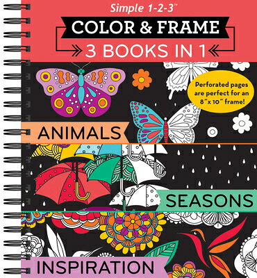 Color & Frame - 3 Books in 1 - Animals, Seasons, Inspiration (Adult Coloring Book) COLOR & FRAME - 3 BKS IN 1 - A （Color & Frame） [ New Seasons ]