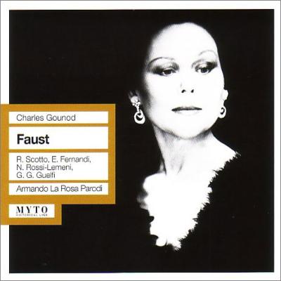 グノー：ファウスト（2CD）
パローディ＆RAIトリノ管、スコット、フェルナンディ、他

当時のライヴ録音としては良い音質です。（アルブレー）

【収録情報】
・グノー：歌劇『ファウスト』全曲
　エウジェニオ・フェルナンディ（ファウスト）
　レナータ・スコット（マルガレーテ）
　ニコラ・ロッシ＝レメーニ（メフィスト）
　クララ・ベトナー（シーベル）
　アンナ・マリア・アネッリ（マルタ）、他
　RAIトリノ管弦楽団＆合唱団
　アルマンド・ラ・ローザ・パローディ（指揮）

　録音時期：1959年7月6日
　録音場所：トリノ
　でのライヴ
　録音方式：モノラル（ライヴ）
Powered by HMV