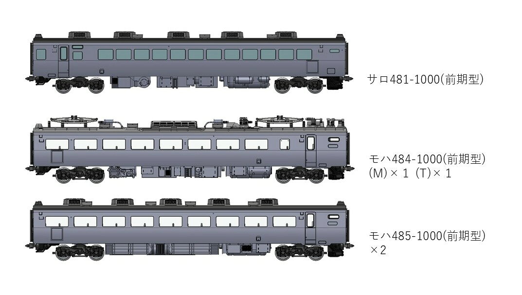 TOMIX 国鉄 485 1000系特急電車(サロ481-1000)増結セットA 【97247】 (鉄道模型 Nゲージ)