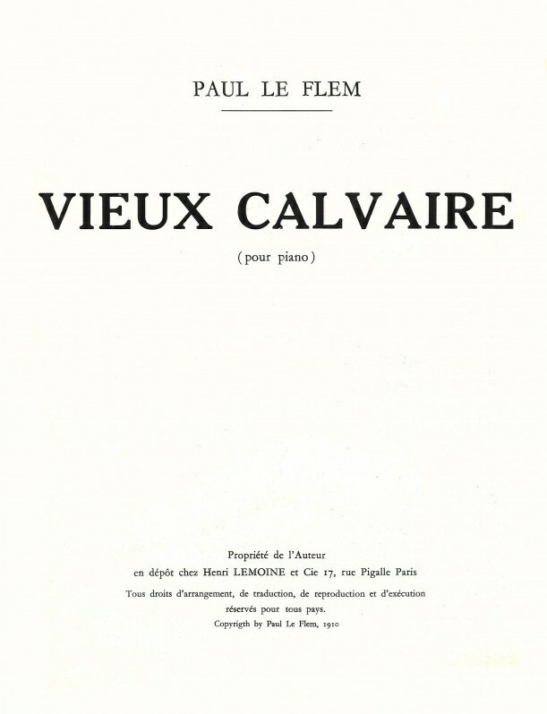 【輸入楽譜】ル・フレム(ルフレム), Paul: 古びたカルヴェール