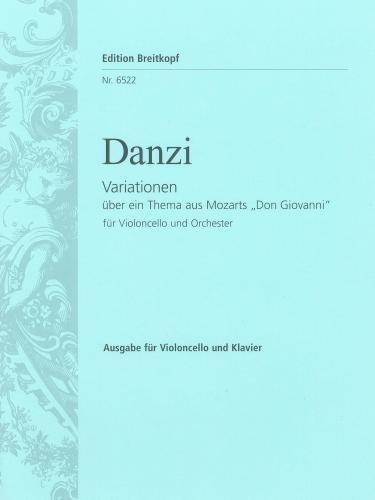 【輸入楽譜】ダンツィ, Franz: W.A. モーツァルト「ドン・ジョヴァンニ」の主題による変奏曲(チェロとピアノ)/Klug編