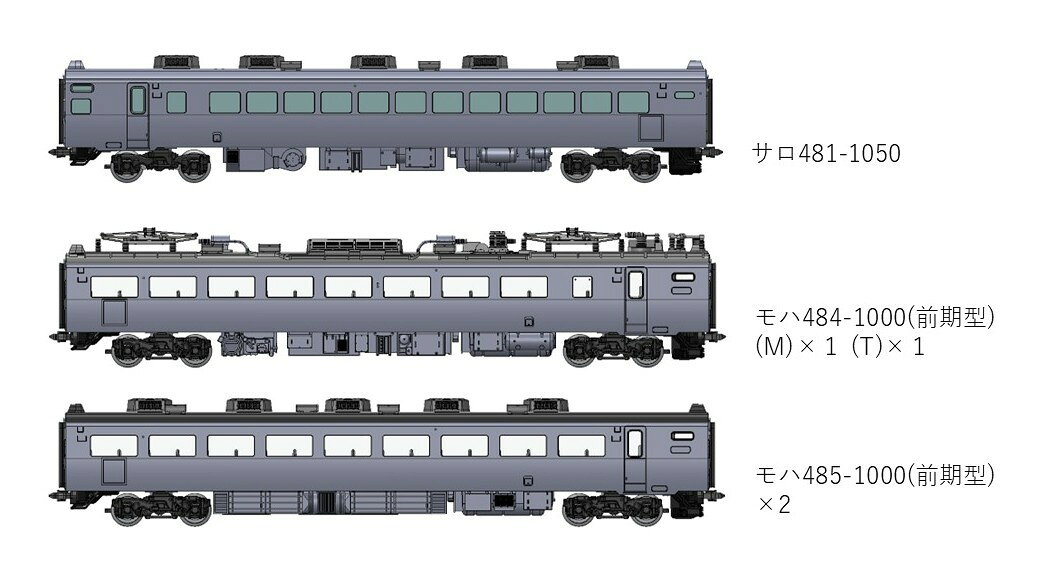 TOMIX 国鉄 485 1000系特急電車(サロ481-1050)増結セットB 【97248】 (鉄道模型 Nゲージ)
