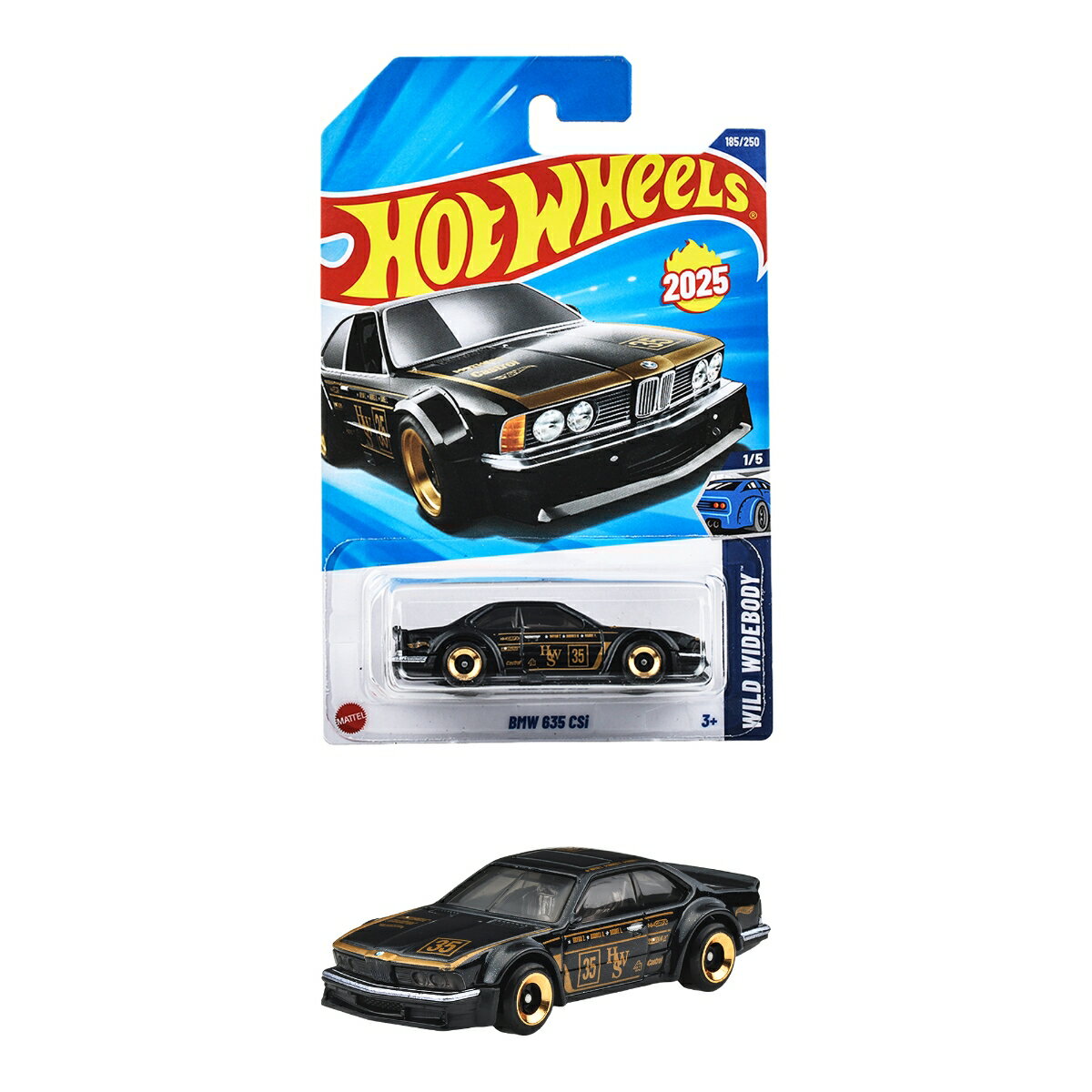 �ۥåȥ�������(Hot Wheels)���١����å����� BMW 635 CSI ���ʪ������� �ߥ˥��� 3�Ф��� �֥�å� JFN61