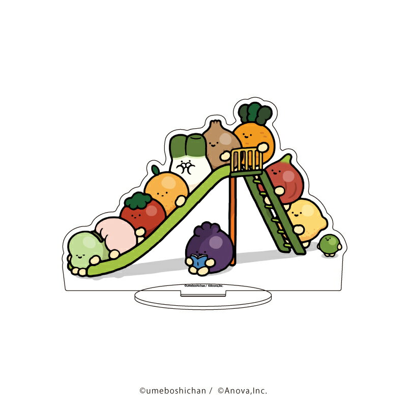 キャラアクリルフィギュア「べじまる」02/すべり台(公式イラスト)【グッズ】