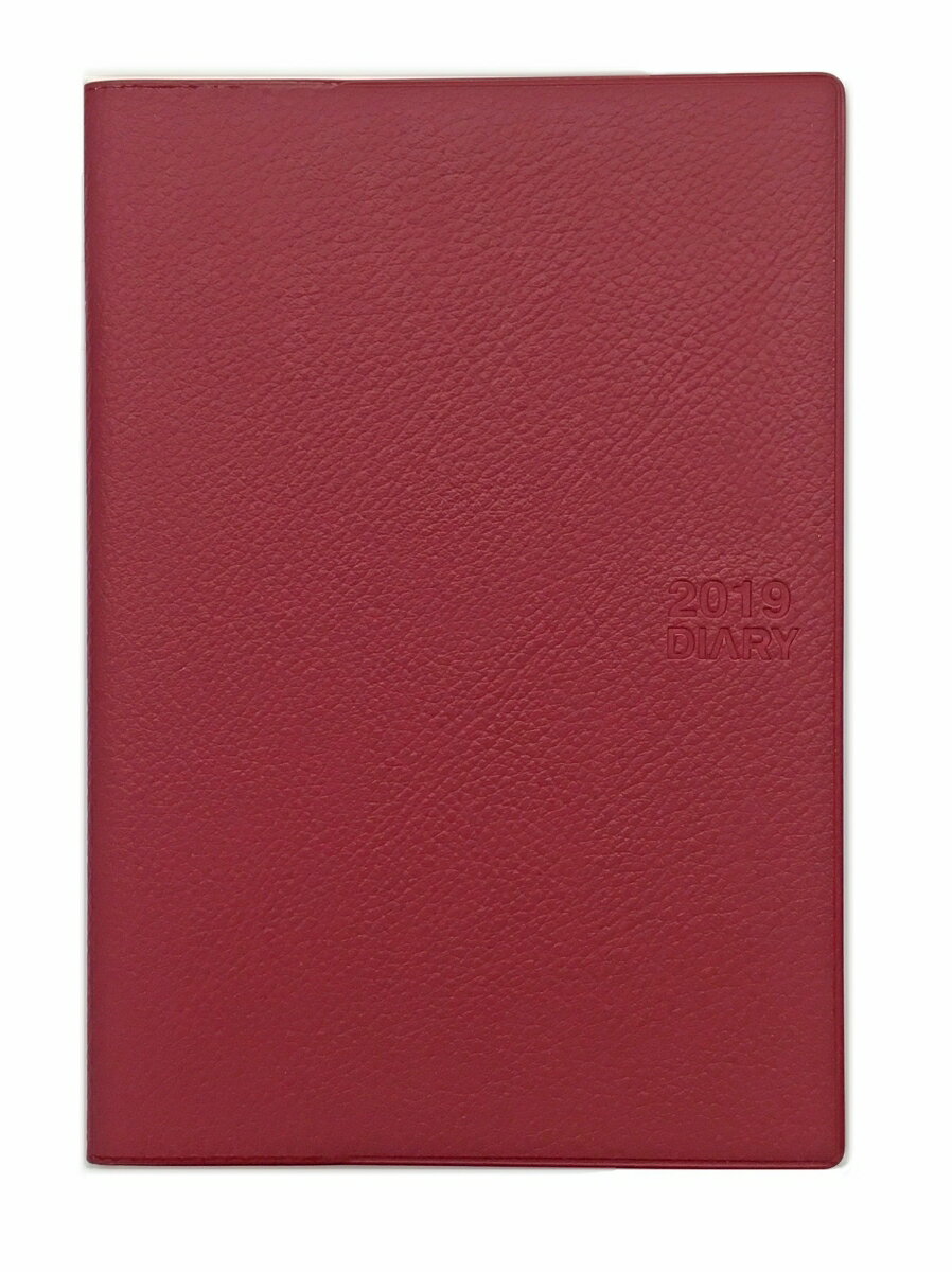528 B6月間ブロック薄型・日曜始まり・ワインレッド