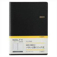 能率 2023年 1月始まり 手帳 ウィークリー NOLTY リングA5（ブラック） 6421