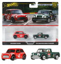 ホットウィール(Hot Wheels) プレミアム 2パック - モーリス ミニ / '67 オースチン ミニ ピックアップ 乗り物おもちゃ ミニカー 3歳か...