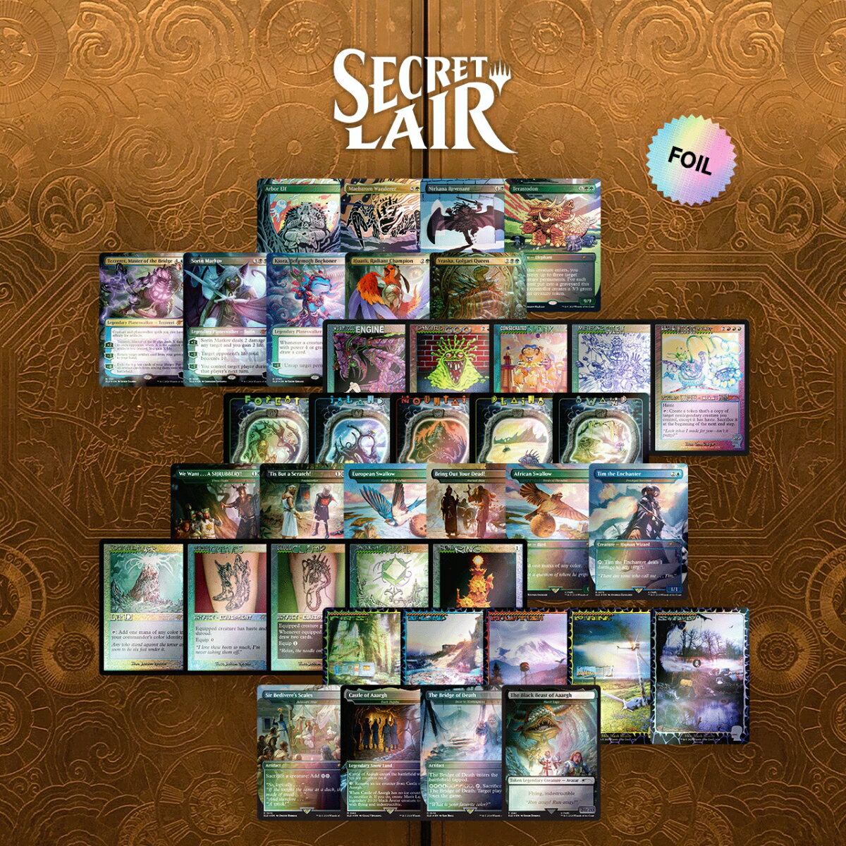 マジック:ザ・ギャザリング Secret Lair Inside An Elevator Superdrop Take Me to The Floor with Foils Bundle +『ブルームバロウ』日本語版プレイ・ブースター